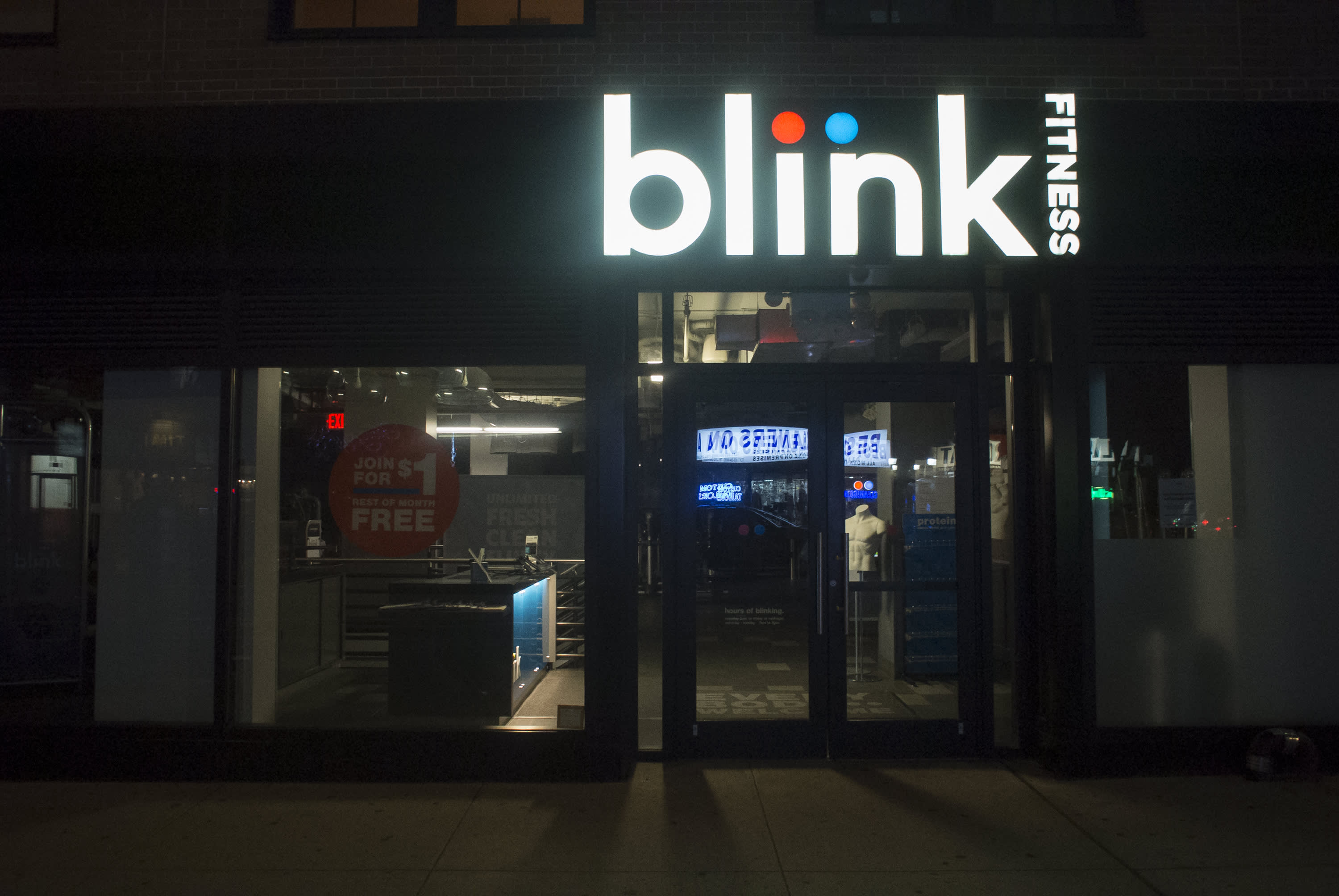 Blink Fitness, a gym chain owned by Equinox Group, files for bankruptcy.