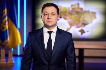 President Zelenskyy states in TV address that Ukraine is dedicated to diplomacy but is not intimidated by anyone.