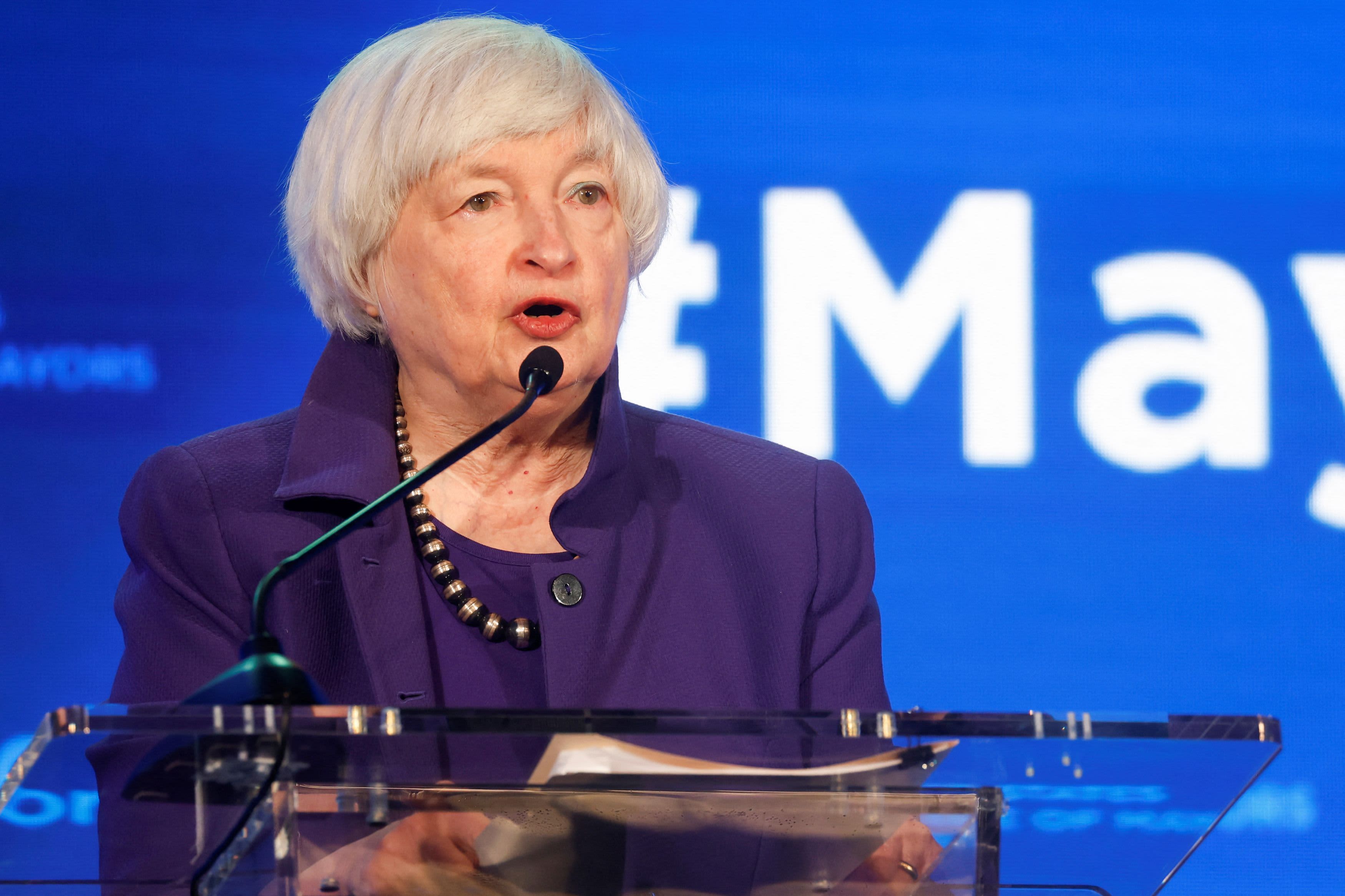 Yellen defends Biden's economic record and discusses the possibility of slower inflation.