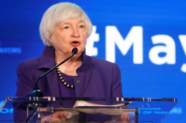 Yellen defends Biden's economic record and discusses the possibility of slower inflation.