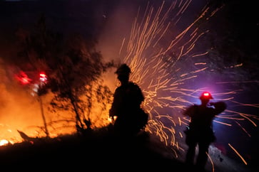 The Los Angeles app developer is compelled to employ his own technology to cope with the wildfires.