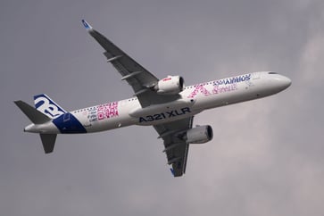 The first extra-long-range Airbus A321 is delivered as smaller jets extend their flight distances.