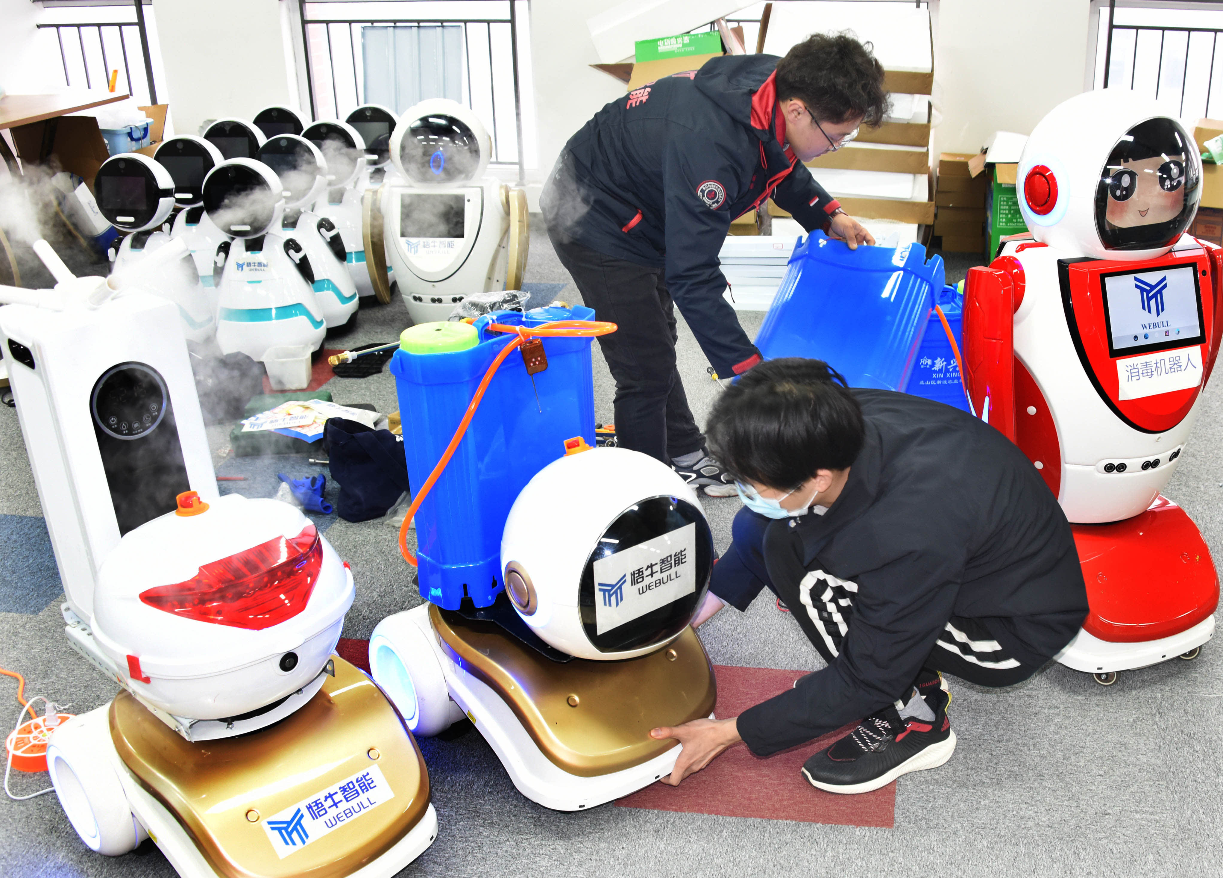 Amid the coronavirus outbreak, the race to implement robots in China.