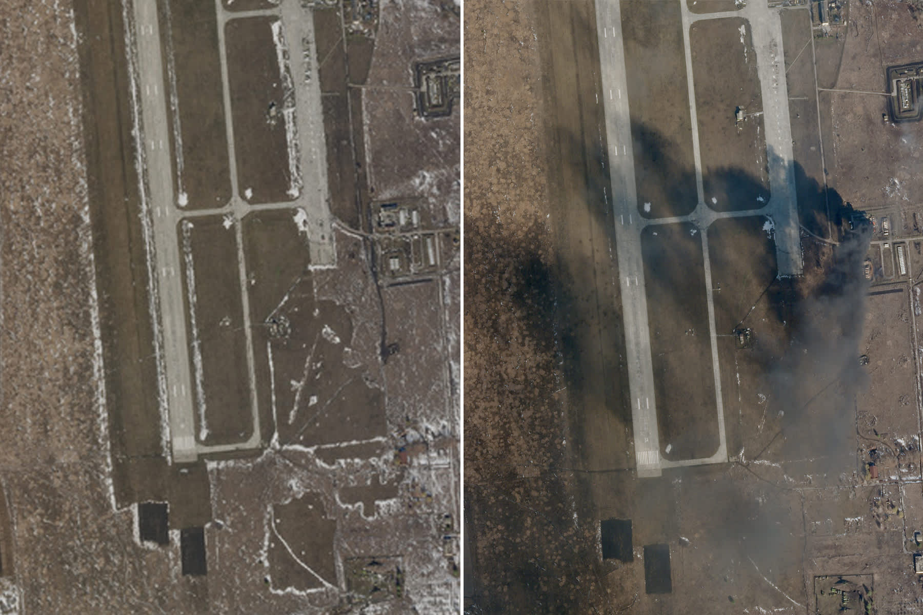 Space-based imagery reveals Russian aggression against Ukraine.