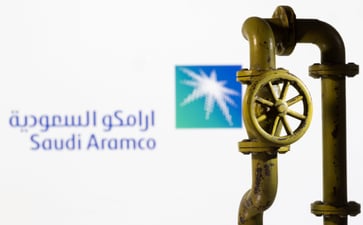 Saudi Aramco's second-quarter profit decreases by 3% due to reduced crude oil production levels.