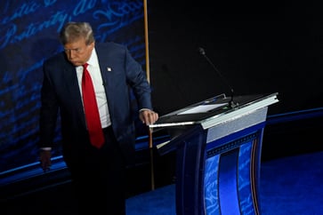 GOP nominee's debate with Harris causes Trump Media shares to plummet premarket.