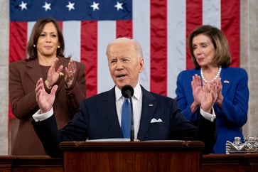 At his inaugural State of the Union address, Biden presents a new "agenda for unity."
