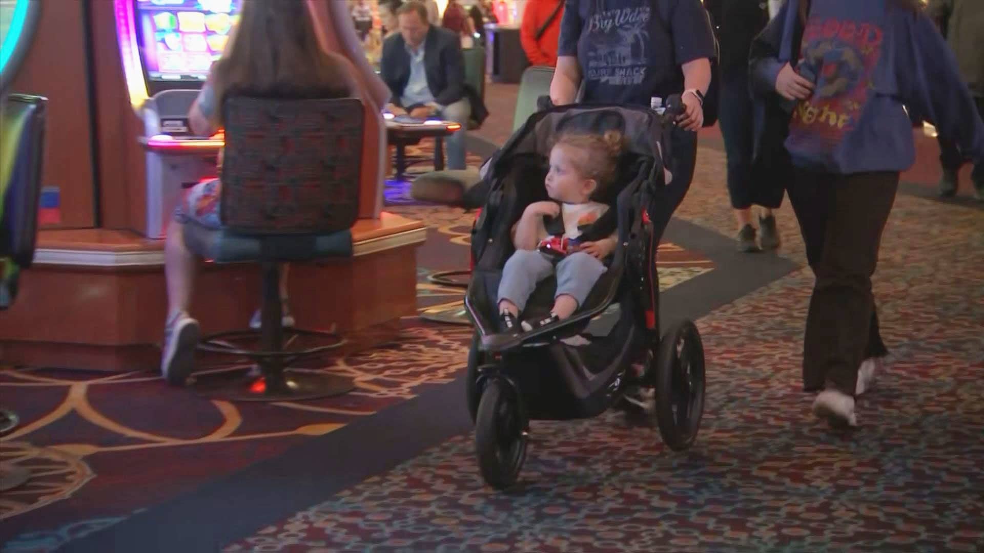 More families are visiting Las Vegas with their children, using baby strollers, Ferris wheels, and BTS.