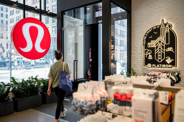 Lululemon's international sales boost offset slowing U.S. sales, causing stock to rise.