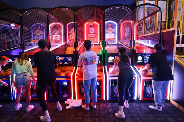 Customers will be able to place bets on arcade games at Dave & Buster's.