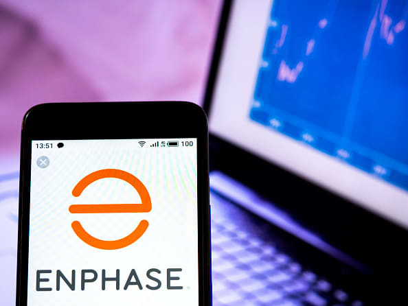 Enphase Energy is not too late to buy, according to Jim Cramer who sees a bottom for the company.