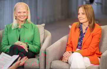 What lessons did Mary Barra, former CEO of General Motors, and Ginni Rometty, former CEO of IBM, learn about being women leaders?