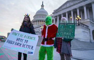 Biden urged to pass climate change portion of Build Back Better by House Democrats.