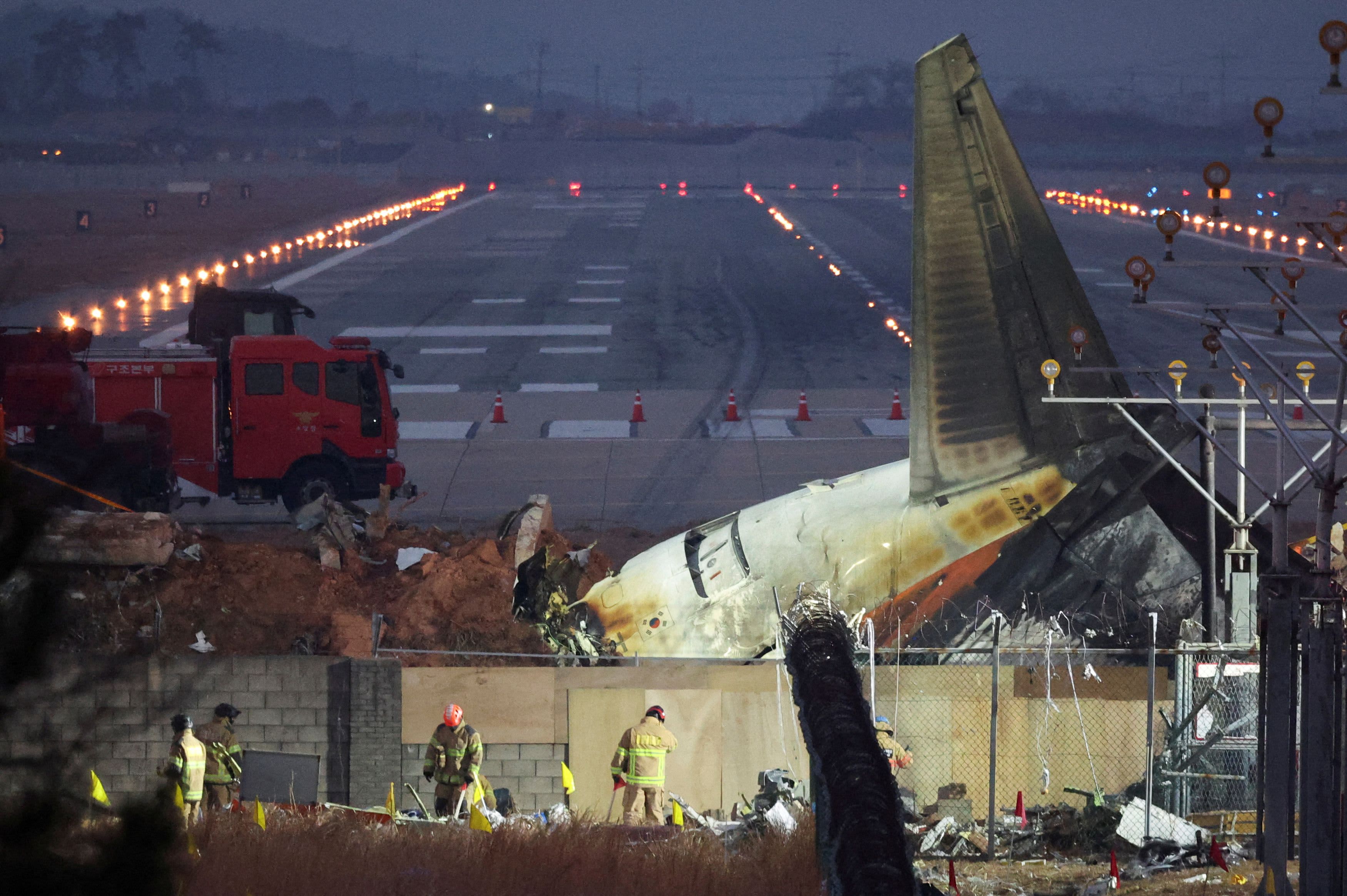 The concrete wall at the end of Jeju Air's runway is being scrutinized following a plane crash.