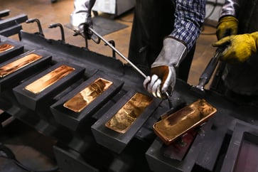 Dollar weakness drives demand for gold as a safe haven.