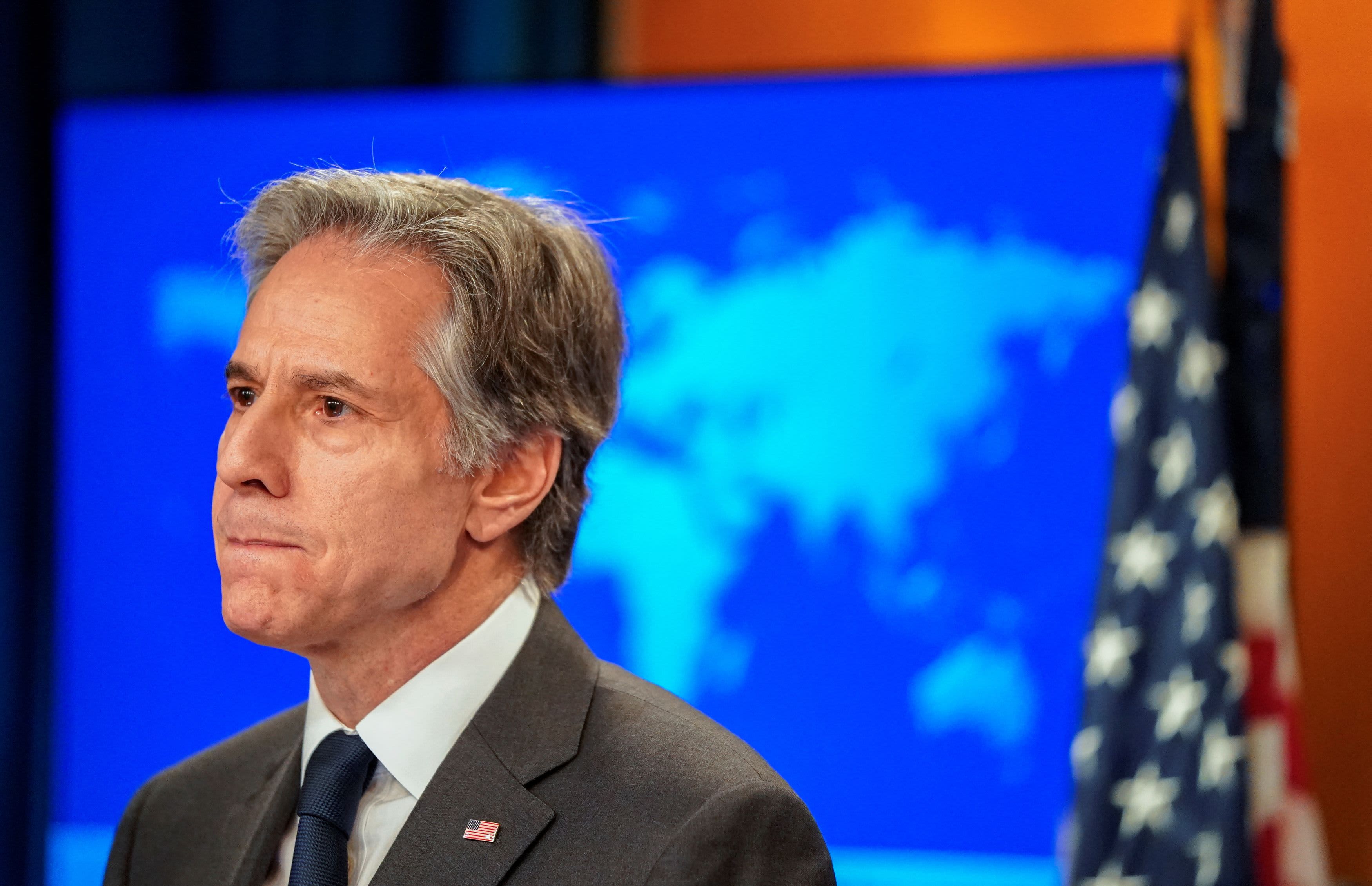 Blinken condemns Putin's inflammatory language regarding nuclear weapons.