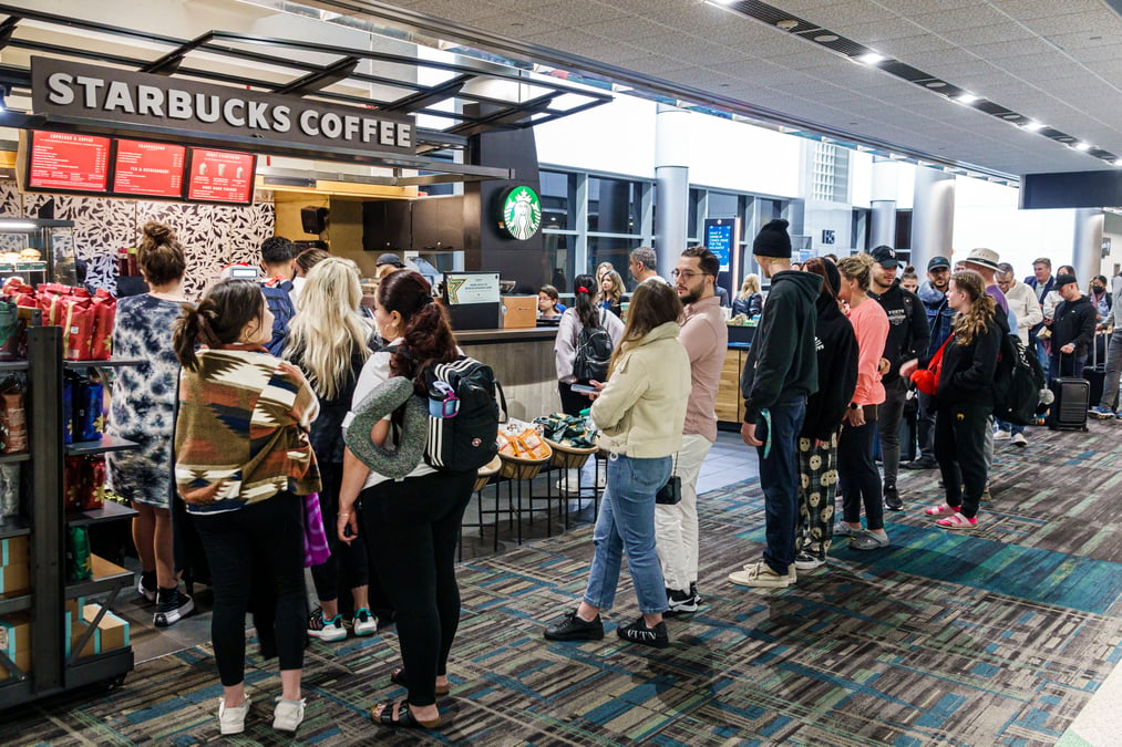 Can Starbucks reduce wait times at its airport cafes?