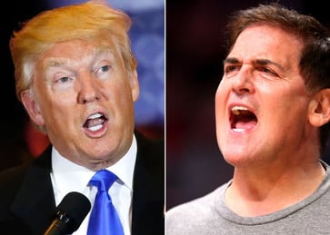 Mark Cuban campaigns for Harris, infuriating Trump.