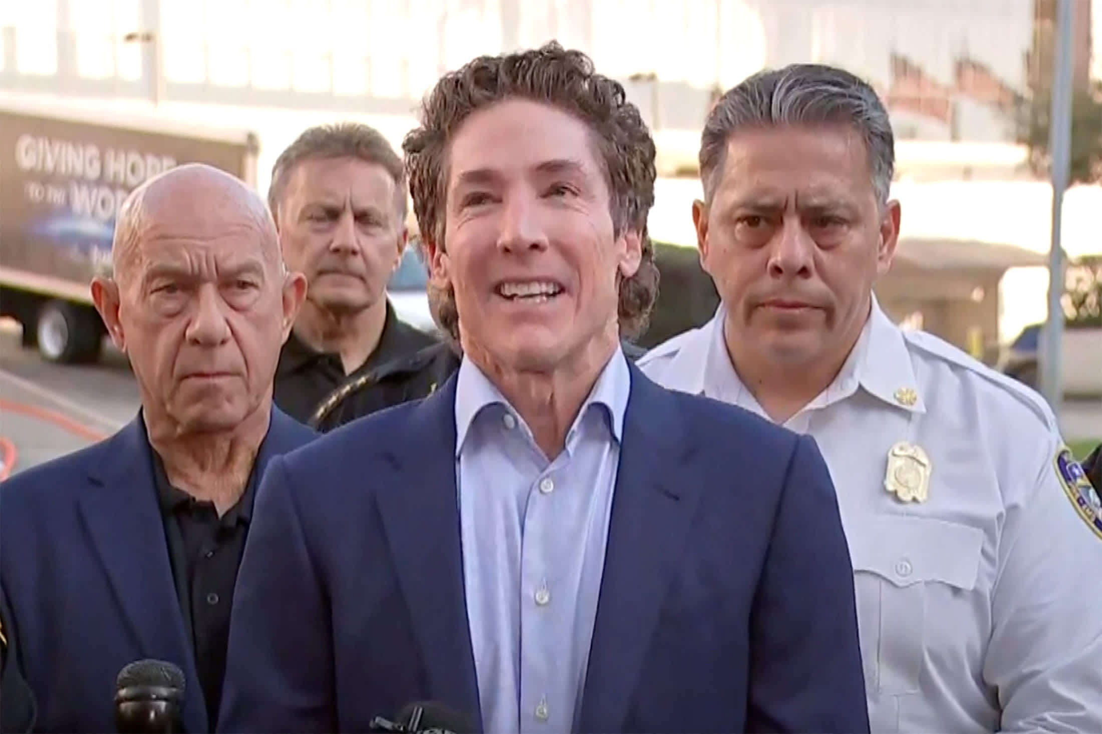 A woman was shot and killed after opening fire in Joel Osteen's megachurch, while a boy was also injured in the incident.