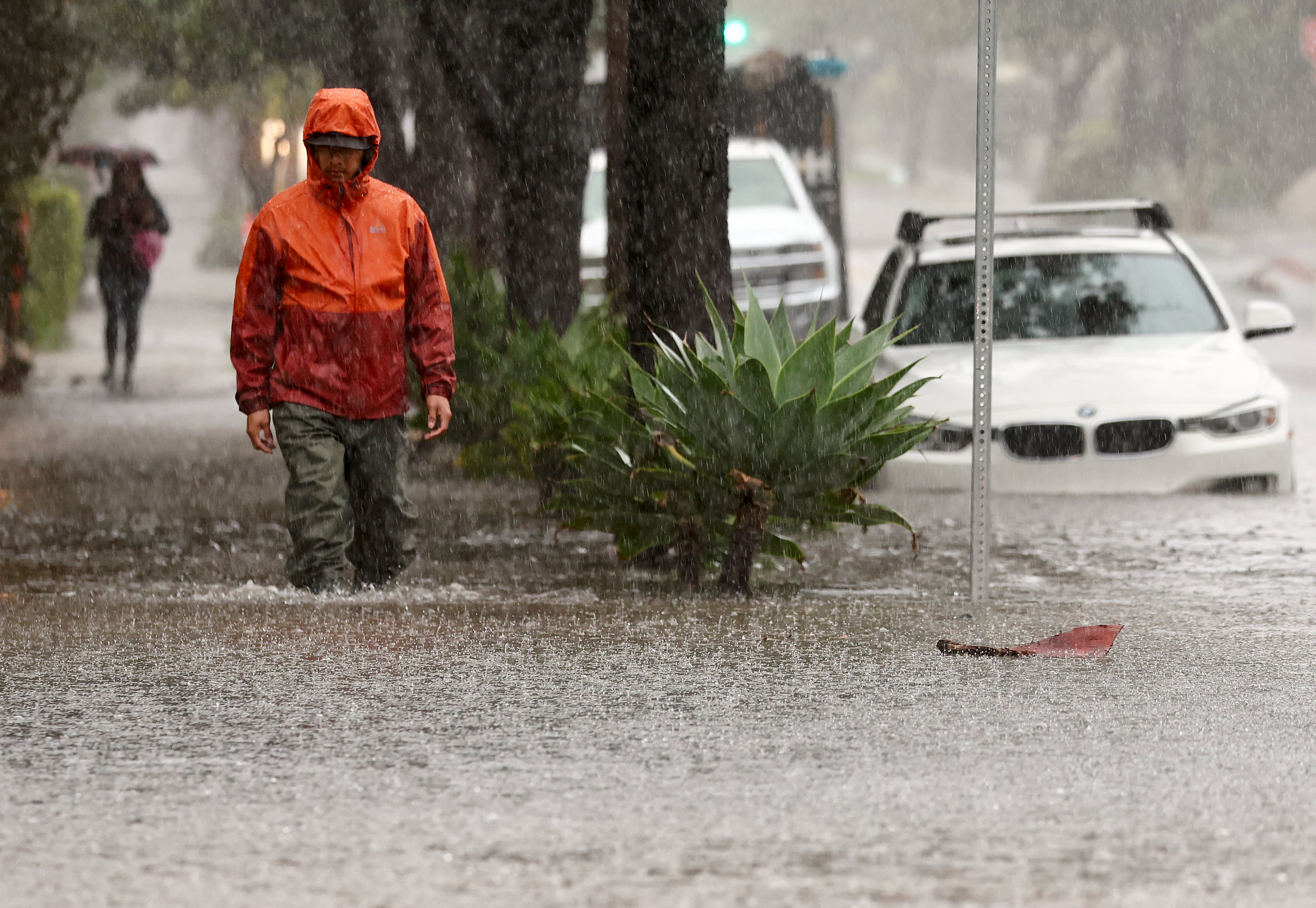 A storm of historic proportions swept through Hollywood Hills in L.A., causing debris and leaving 1.1 million people without power.