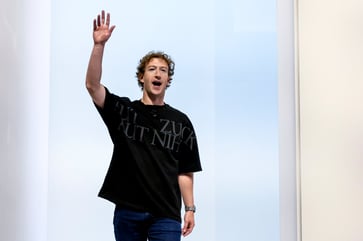 Mark Zuckerberg appears surprised by Meta's rapid spending on AI.