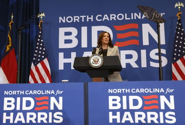 After Biden's withdrawal from the presidential race, Kamala Harris experiences an increase in big money support.