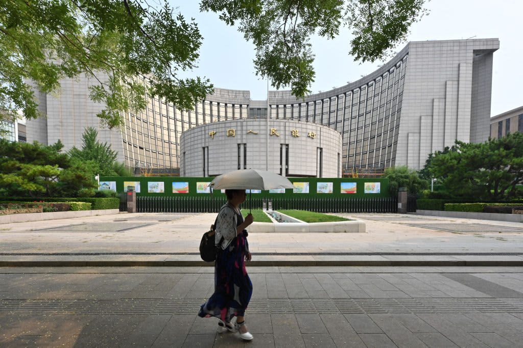 China's central bank has halted its bond buying.