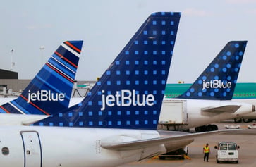 JetBlue faces a $2 million fine from the DOT due to consistently late flights.