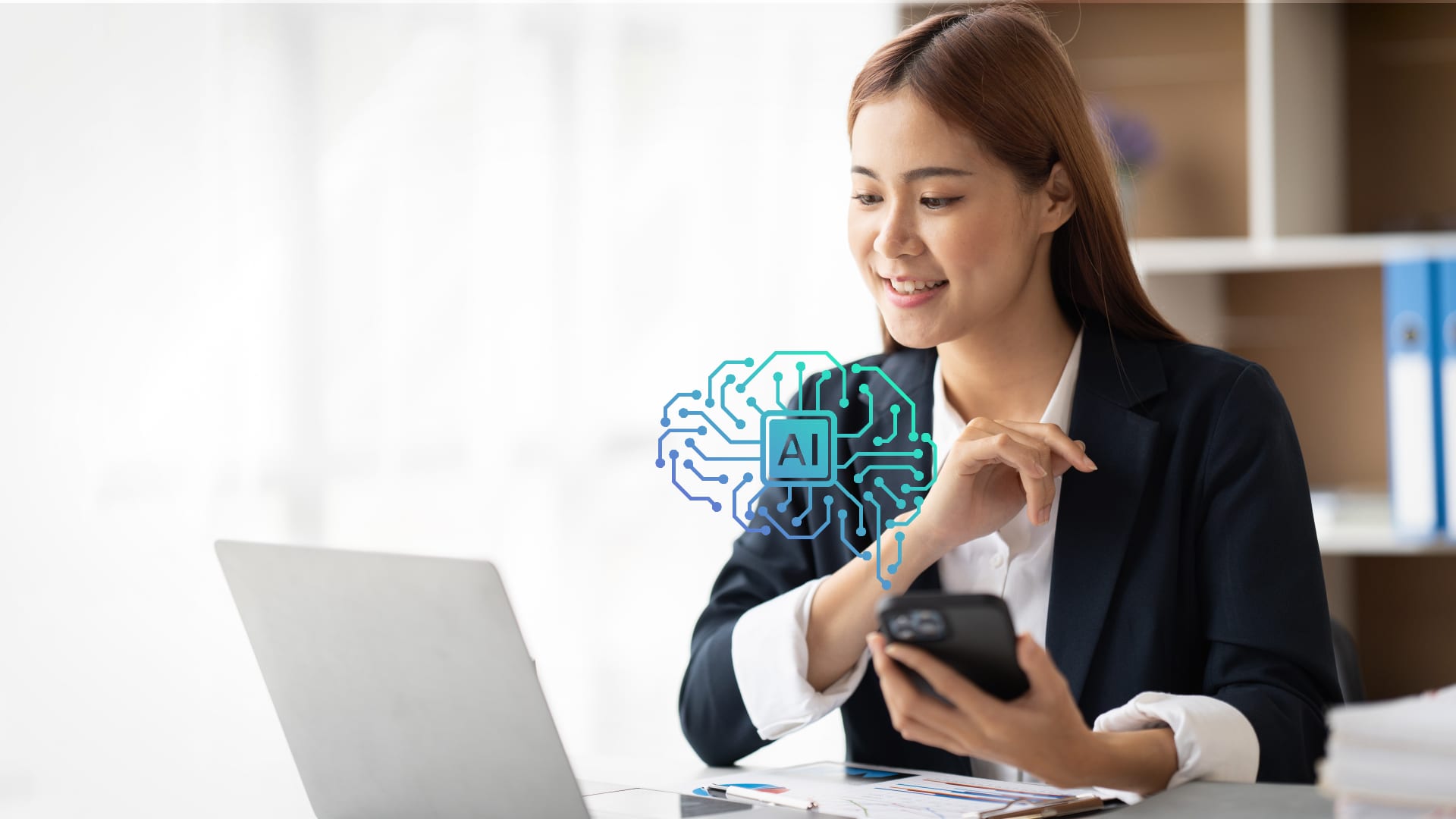Utilizing AI to enhance productivity and work success
