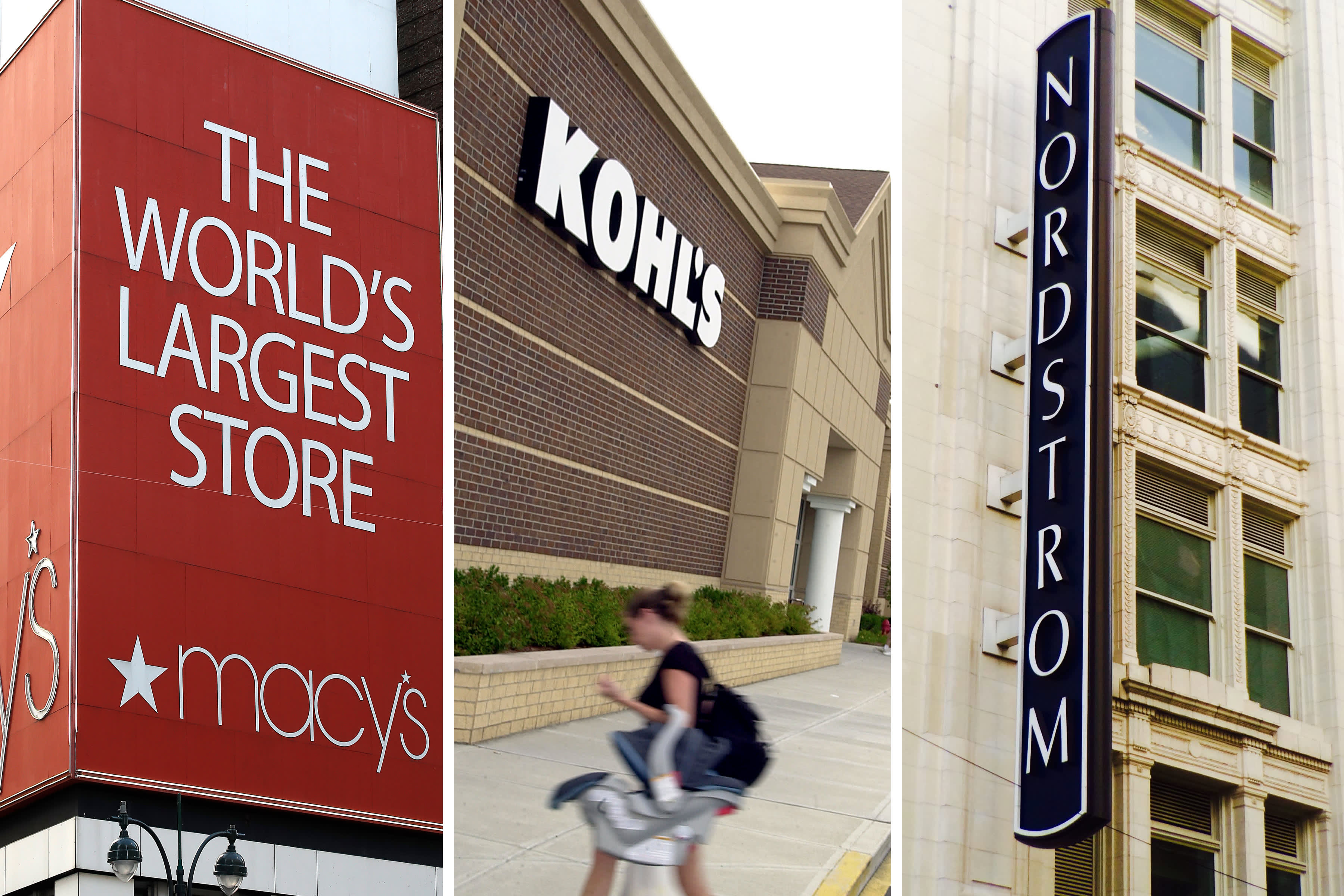 Younger shoppers are being pursued by Macy's, Kohl's, and Nordstrom as their customer base ages.