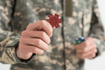 Military gambling addiction worries increase.