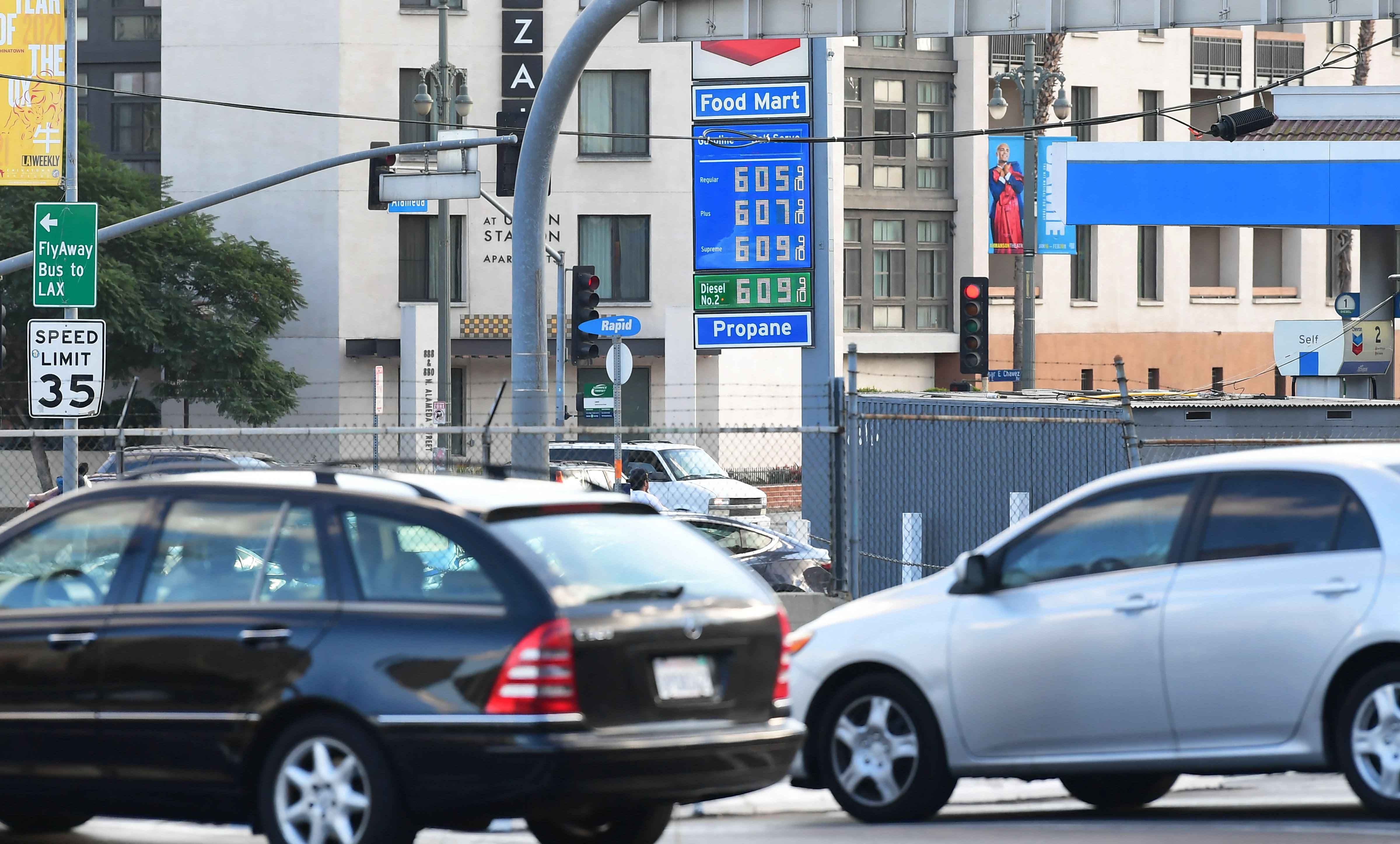 Oil surges above $90, causing gas prices to reach their highest level in over 7 years.