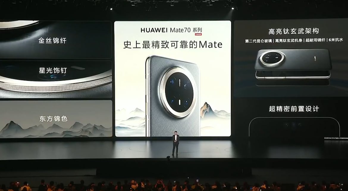 Huawei introduces its first phones powered by a new self-created operating system.