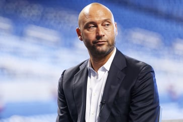 Miami Marlins CEO Derek Jeter resigns and sells his ownership stake in the team.