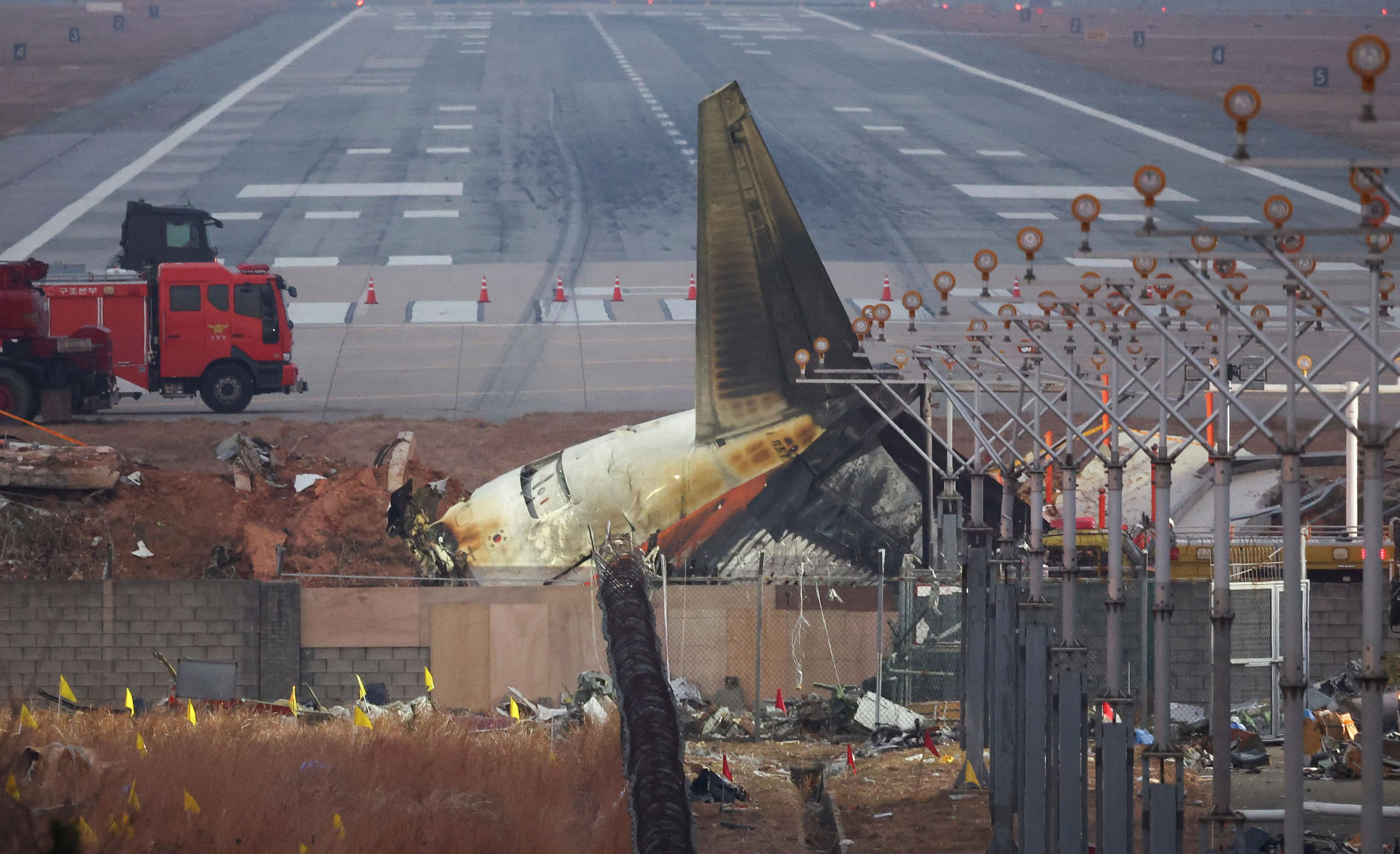 South Korea orders 737-800 inspection after Jeju Air crash; Boeing shares decline.