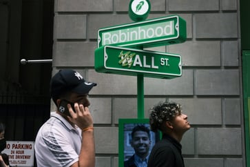 Robinhood's earnings for the first quarter exceed expectations, leading to a rise in stock price.