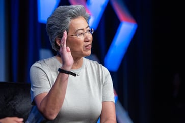 AMD reports a significant increase in data center sales.