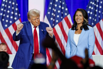 Tulsi Gabbard advises Trump to target Harris on 'hypocrisy' during debate preparation.