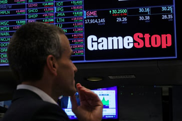 GameStop's annual meeting fails to provide details on strategy, causing stock to drop over 12% and hit session lows.