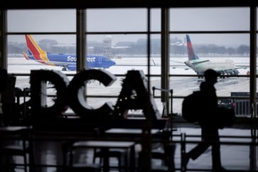 Thousands of U.S. flights are disrupted by winter storm.