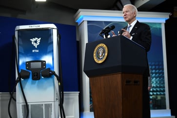 The White House unveils a $5 billion funding plan to support the installation of electric vehicle chargers across the states.
