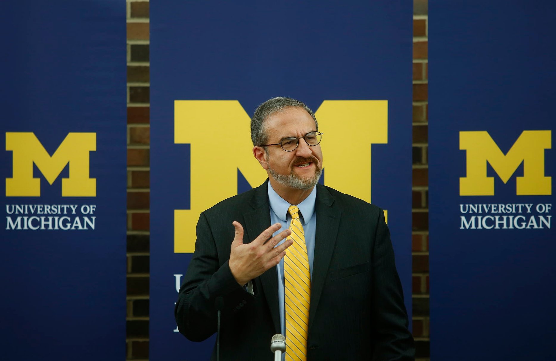 The University of Michigan has removed its president following allegations of a sexual affair with a school employee.