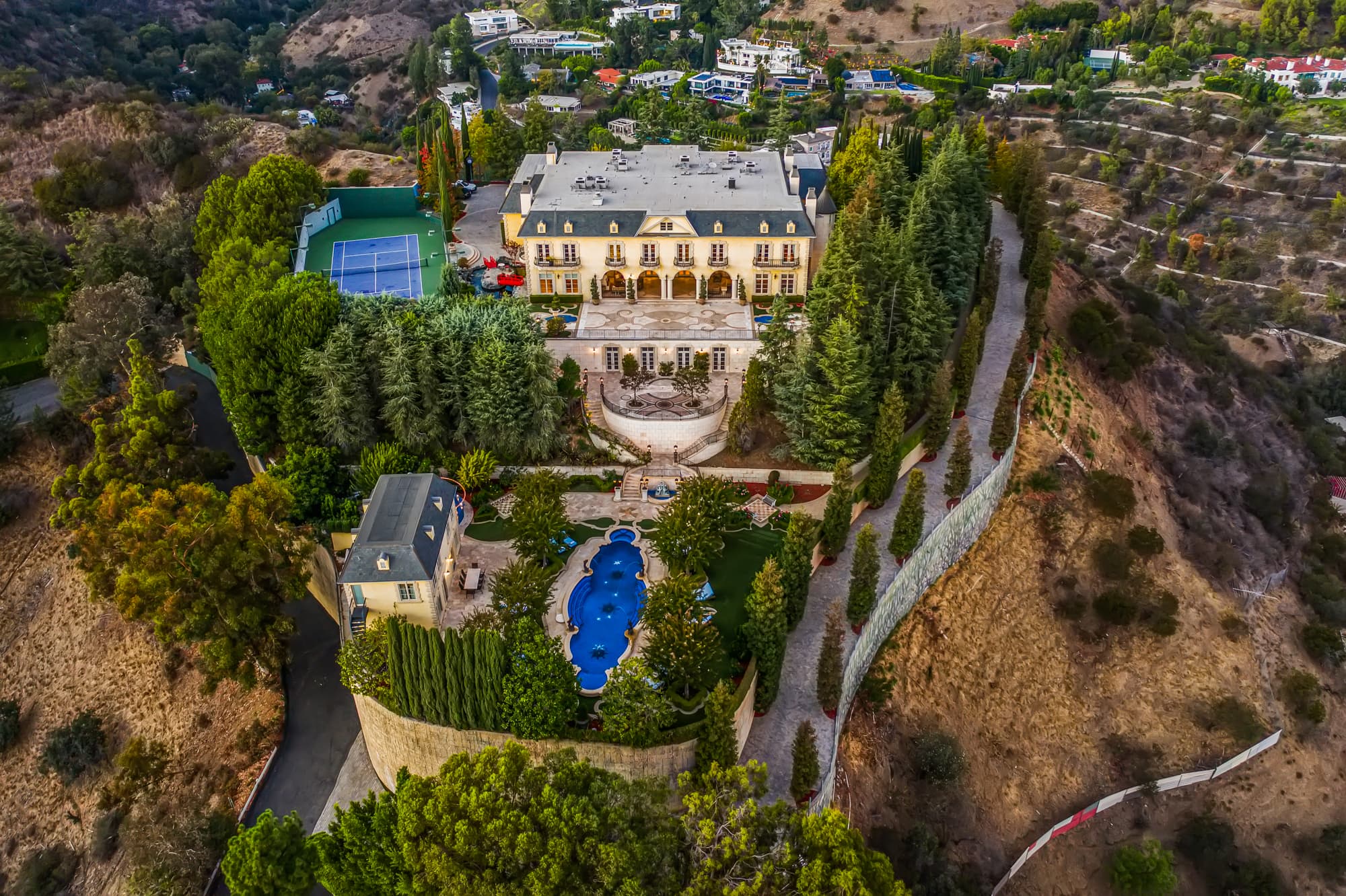 Beverly Hills $87 million hilltop palace for sale.