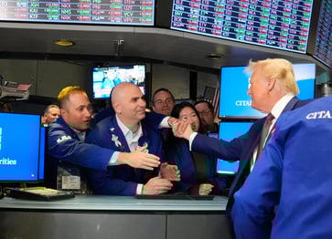 Trump states that he will abstain from making any stock market forecasts to avoid a potential 'dip'.
