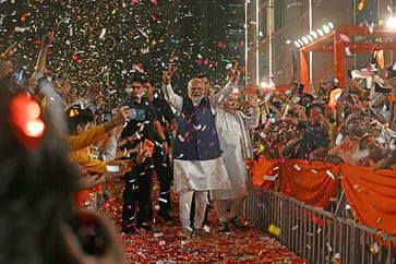 Despite an election blow, India's Narendra Modi declares victory.