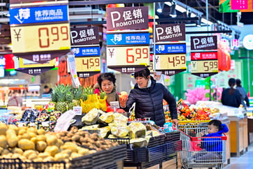 Inflation in China decreases in December, fueling concerns about deflation.